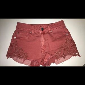 Pink Jean Shorts